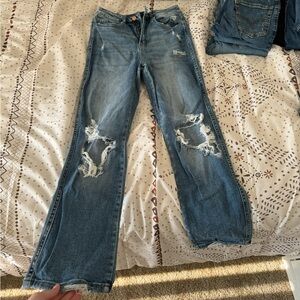 Flying Monkey High Rise Ankle Straight Jeans
